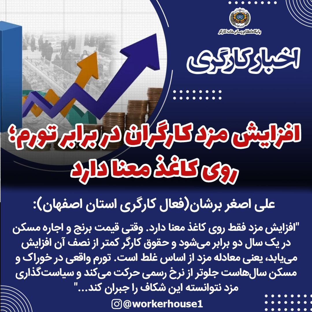 افزایش مزد کارگران در برابر تورم؛ روی کاغذ معنا دارد